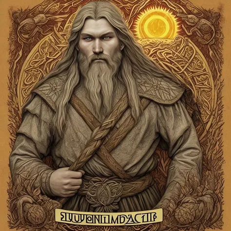 slavic mountain folk nordic god of sun pagan metal labum art