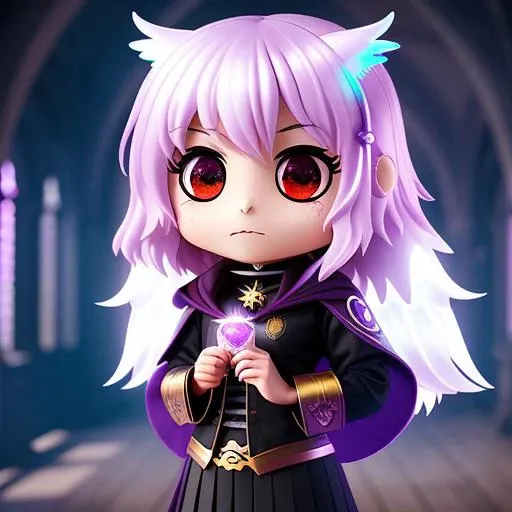 comix style, ((magic ghost owl)), Hermione Granger casting spells, Hall at Hogwarts on backgroung, ((((chibi)))), (magical atmosphere), focus on eyes, (((ultradetaled clear eyes))), (detailed skin, skin texture), (intricately detailed, fine details, hyperdetailed), raytracing, subsurface scattering, wide angle, diffused soft lighting, shallow depth of field, by (Oliver Wetter), photographed on a Canon EOS R5, 28mm lens, F/2.8, sharp focus bokeh