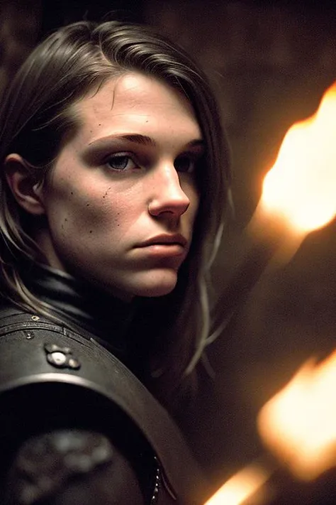 close-up, look at the camera, girl, no makeup, close-up,
dark fantasy, dungeon, stone walls, torch, darkness,
Full Frame, 75 mm, bokeh, (cinema shot)