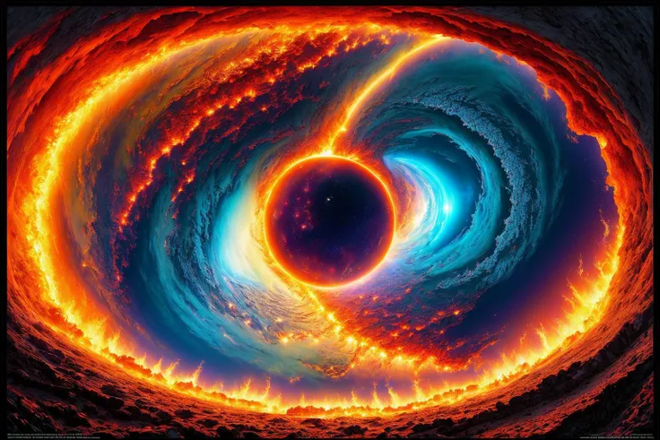A beautiful earth filled with water and lava, intricate, masterpiece, expert, insanely detailed, 4k, composition, framing, centered, symmetry, painted, intricate, volumetric lighting, beautiful, rich deep colors masterpiece, sharp focus, ultra detailed, in the style of dan mumford and marc simonetti, astrophotography