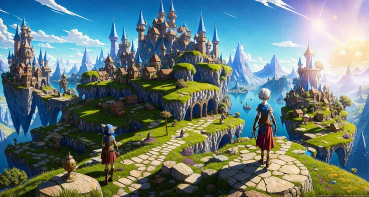 (a girl in magic fantasy world), (ultra detailed wizard outfit), (beautifully drawn face:1.2), (arcane) symbols, (potions), plants, (a small cat pet), (magic) dust, spell book, reading book, (a view of complex ultra detailed medieval fantasy city:1.2), (epic high fantasy:1.4), (outdoors:1.2), (Ancient artifacts:1.2), (Legendary weapons), (a small wooden toy), (intricate details:1.4), colorful details, iridescent colors, ((masterpiece, best quality)), 4k, ultra detailed, solo, detailed lighting, inspired by Hayao Miyazaki, official art, promotional art, composition