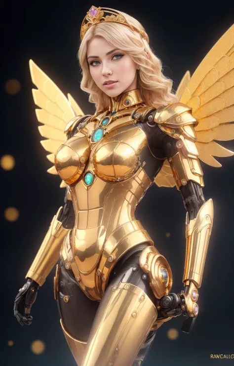 (8k, RAW photo, best quality, masterpiece:1.2), (realistic:1.3), (photorealistic:1.3), ultra-detailed, (high detailed skin:1.2), 8k uhd, dslr, soft lighting, high quality, film grain, Fujifilm XT3, best quality, beautiful lighting,detailed face
(woman as gold cyborg walking:1.2),(gold_android:1.3),(body shape:1.3),heels, pussy, <lora:CrysisNanosuit:0.2>,detailed electronic part body, (body with gemstone incrustated :1.3),blonde hair,tiara with gemstone,huge mechanical wings,
(detailed dark ancien palace, background:1.3),darknight