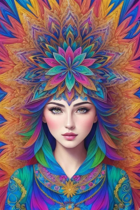(masterpiece, top quality, best quality, official art, beautiful and aesthetic:1.2), (1girl:1.3), extremely detailed,(fractal art:1.2),colorful,highest detailed,(zentangle:1.2), (dynamic pose), (abstract background:1.5), (treditional dress:1.2), (shiny skin), (many colors:1.4), upper body