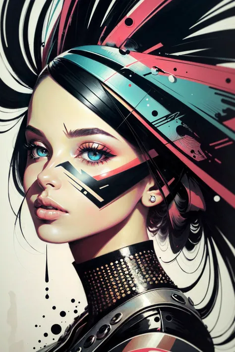 a girl, illustration , cover art