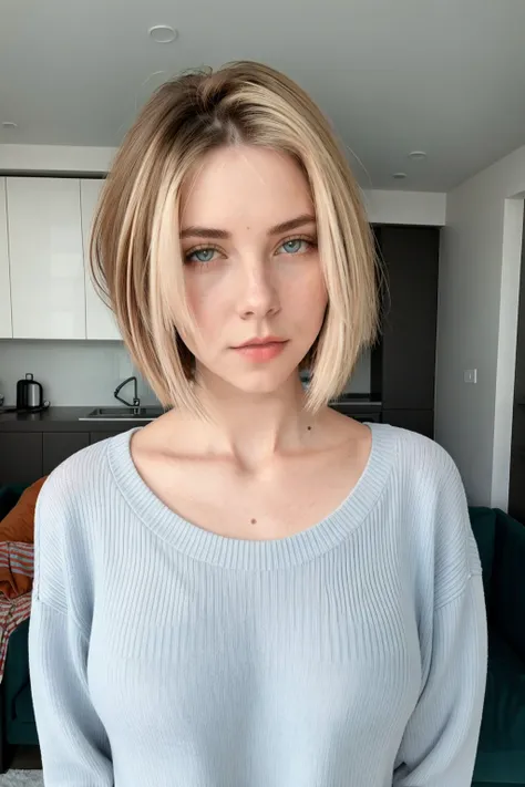 masterpiece,(best quality:1.2),girl,<lora:vixenp:0.7>,haircut,sweater,