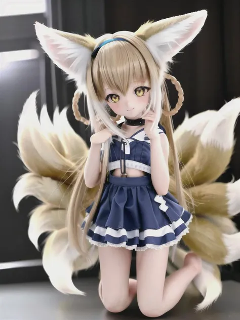 (8k, raw photo, best quality, masterpiece:1.2),(photorealistic),professional lighting, 1 girl, fox ears, fox tails, bikini, suzuran \(arknights\), DD, close-up view,<lora:ArknightsSuzuran_10:1> <lora:cuteJointsDollsLora_2:0.7>