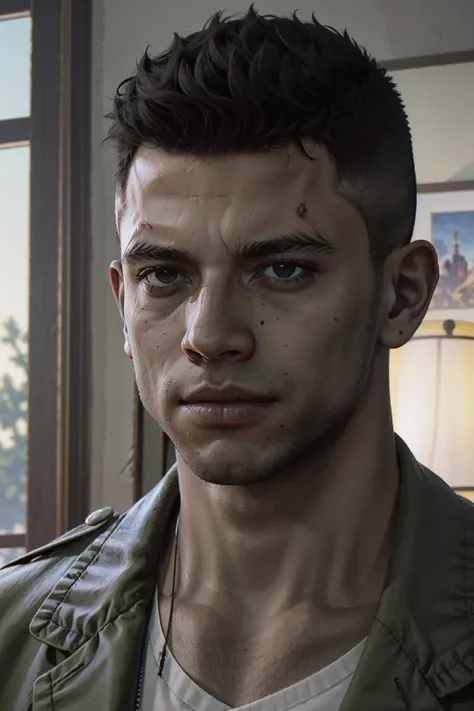 ((ultra detailed, masterpiece, best quality))
<lora:MafiaLincoln:0.8>
MafiaLincoln, 1boy, solo, buzz cut, brown eyes, portrait