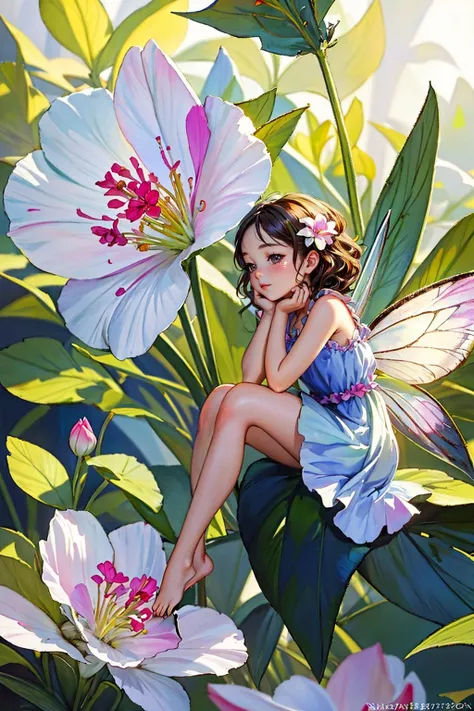 ((Masterpiece, best quality,edgQuality)),
edgFae,flower fairy, a painting of a little fairy sitting on a flower ,drawn in edgFae style,wearing edgFae
<lora:edgFae_FINAL:0.85>