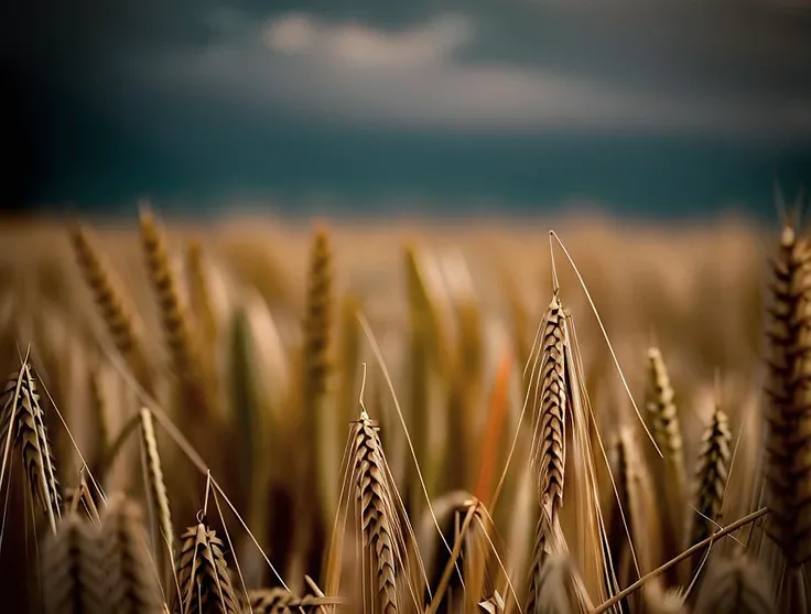 <lora:dooli_yiu_v10:0.7>, a close up of a bunch of wheat in a field,
fade, slate gray, orange color lookup, (teal and orange:0.7),  cinematic colors, vignette, lowkey, glowing, dark depth of field