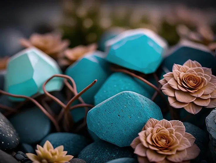 <lora:dooli_yiu_v10:0.6>, a close up of a bunch of rocks and (macro dry plants and flowers:1.3), environmental art,
cold tones, blue color spectrum, lowkey, dimmed, vignette, cinematic light