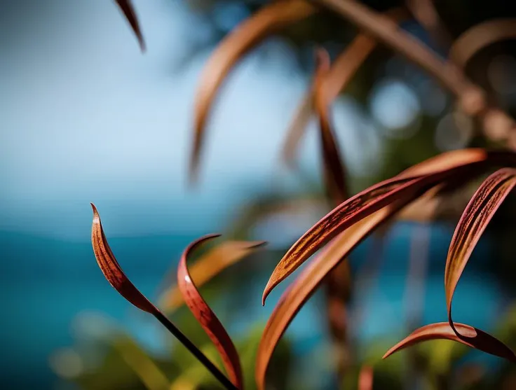 <lora:dooli_yiu_v10:0.6>, a close up of a tree branch with a blurry background, trending on unsplash, naturalism, tropical vegetation, vines and blue foliage, vegetation tentacles,
cold tones, blue color spectrum, lowkey, dimmed, vignette, cinematic light