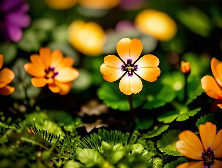 <lora:dooli_yiu_v10:0.7>, a purple flower sitting on top of a lush green field,
fade, slate gray, orange color lookup, (teal and orange:0.7), cinematic colors, vignette, lowkey, glowing, dark depth of field
