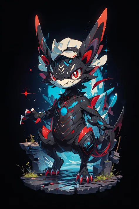 sharp teeth,claw,masterpiece,best quality,ultra-detailed,red eyes,full body,<lora:å°æªå½:0.7>,