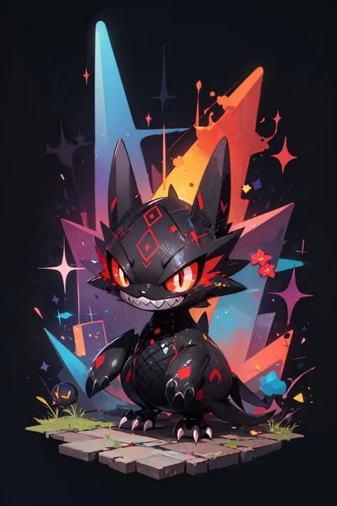 sharp teeth,claw,masterpiece,best quality,ultra-detailed,red eyes,full body,<lora:å°æªå
½:0.8>,