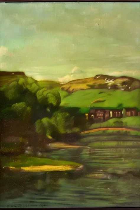 oil painting of (adam jensen:1.2) <lora:courbet-01:1> gc0urbet , scenery, realistic