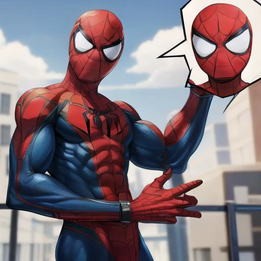 <lora:SpidermanClasic_v1.0:0.8>, spidermanclassic male,, (masterpiece, best quality)
