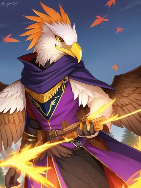 a close up of a person holding a sword with an eagle on it