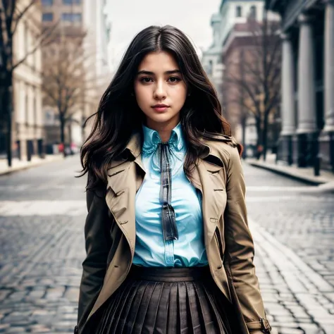 (Philadelphia Independence Hall, SFW, tailored trench coat, high-neck blouse, pleated skirt, loafers, visiting historical sites, early afternoon:1.35) Instagram_Influencer_113_By_Stable_Yogi
Faceshot_By_stable_yogi
Styler_Embedding_By_Stable_Yogi
<lora:Detail Blaster By Stable Yogi:0.5>
(center_parted_long_wavy_hair)