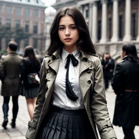 (Philadelphia Independence Hall, SFW, tailored trench coat, high-neck blouse, pleated skirt, loafers, visiting historical sites, early afternoon:1.35) Instagram_Influencer_113_By_Stable_Yogi
Faceshot_By_stable_yogi
Styler_Embedding_By_Stable_Yogi
<lora:Detail Blaster By Stable Yogi:0.5>
(center_parted_long_wavy_hair)