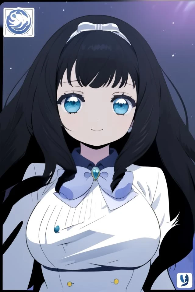 helona_1,blue eyes, black hair, long hair, hair bow, hairband, very long hair, drill hair, smirk, glowing right eye, night, (purple mist:1.4), tall female, full body, spotlight, card game, heterochromia with blue and yellow, feathers scattered, black cat,
((cinematic light)), hyper detail, dramatic light, intricate details, (best quality:1.2), highly detailed,Anime, Moe, illustration, (masterpiece, best quality, ultra-detailed, best shadow), (detailed background:1.4), (beautiful detailed face, beautiful detailed eyes), high contrast, (best illumination, an extremely delicate and beautiful), <lora:helona:0.8> <lora:hetechro_YB_v100:1.2>