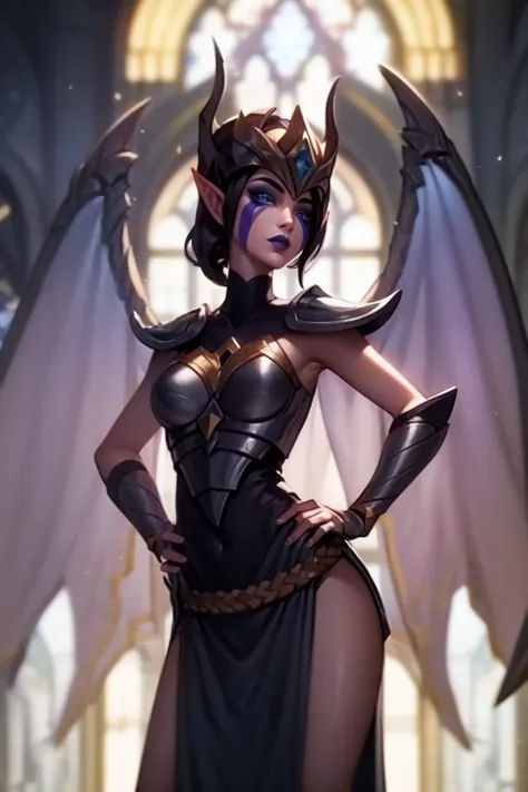 Zed de league of Legends, versión femenina, Zed de league of Legends rule 63, Female body naked, nsfw