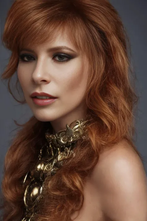 <lora:Mylene_Farmer:1>, ginger woman, <lora:rmadart3NoiseoffsetSD1_v10:2>, Biomechanical hacker - shaman of the sisterhood of cables wearing cable - dress made of cables with biomechanical filigree, super haute couture highly detailed eye, highly detailed lips, highly detailed skin, bokeh, lenseflare, by Emil Melmoth, Marcin Nagraba, Rebecca Millen, shot with Hasselblad X1D - 50c