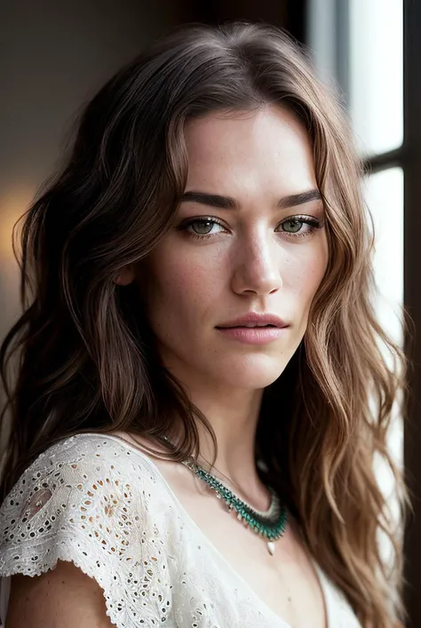 beautiful woman (EP4h3nB0g0m4z0v4:.99), perfect hair, jewelry, ((portrait)), (closeup:1.2), ((from the waist up)), ((( A stylish, modern Mexican restaurant, filled with gourmet Mexican dishes and a warm, inviting atmosphere :1.2 ))), natural skin texture, (( Eyelet shorts and a blouse :1.2)), 24mm, 4k textures, soft cinematic light, adobe lightroom, photolab, hdr, intricate, elegant, highly detailed, sharp focus, ((((cinematic look)))), soothing tones, insane details, intricate details, hyperdetailed, low contrast, soft cinematic light, exposure blend, hdr, faded, now, ("I've got a bad feeling about this.":1.1)
