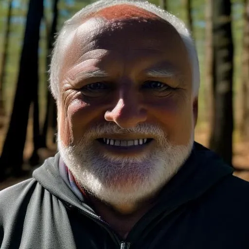 photo of sks man in forest, Symmetric photo, (outdoor:1.2), 4k, 8k, 8k realistic, sharp focus, intricate, high resolution, , <lyco:locon_perfecteyes_v1_from_v1_64_32:0.85><lora:harold:1>