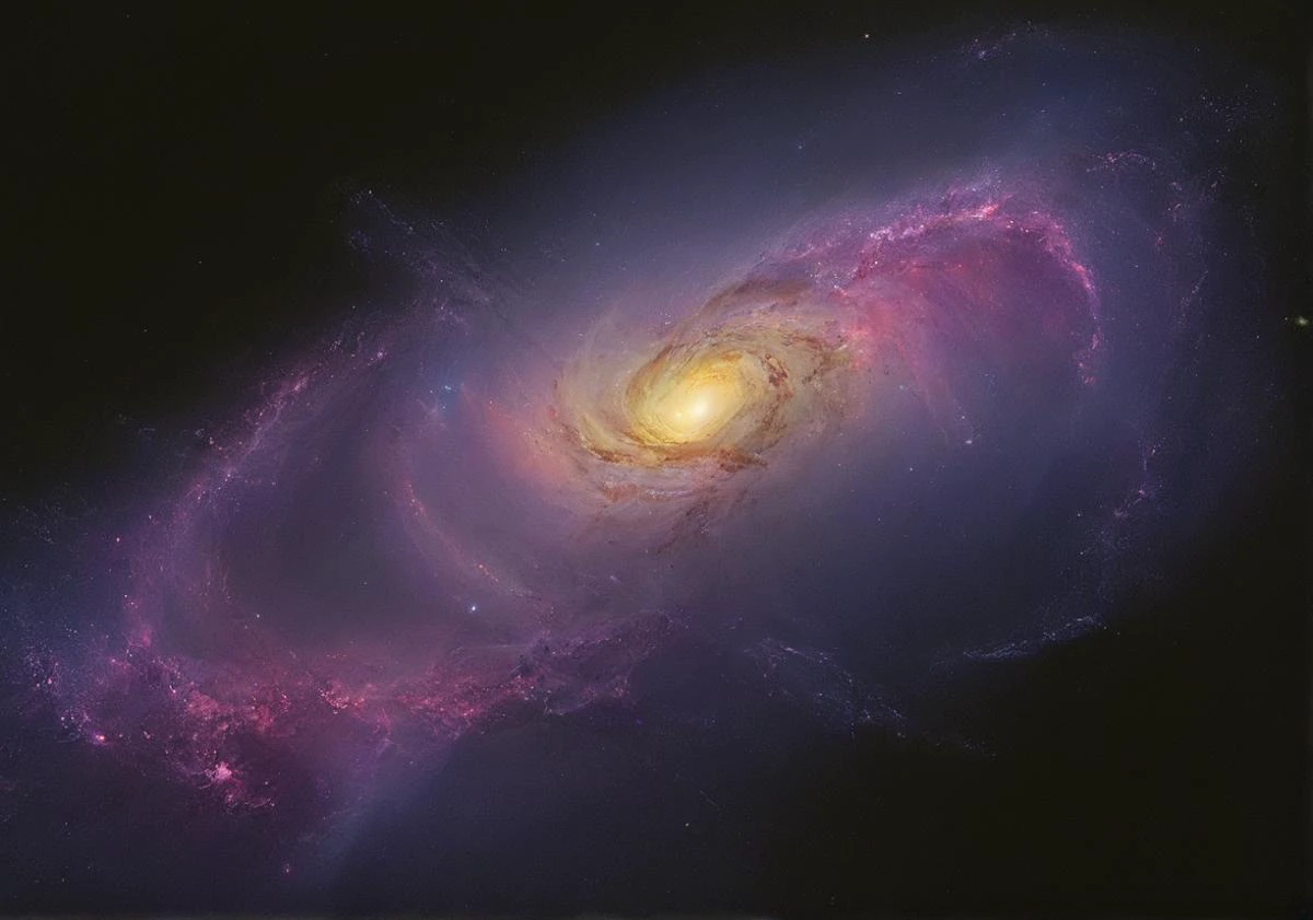 cinematic still, (two massive holographic twin spiral galaxies orbiting each other (trapped under a translucent web):1.5), one arm of one galaxy reaches into the other galaxy pulling at its mass, the center of each galaxy burns with purple flames, lower end of the light spectrum, subsurface scattering, ethereal stellar photography, intricate details, hyper detailed, detailed texture ,8k, UHD, 35mm, ultra wide shot, <lora:artfullyIMAGINE:0.8>, artmgn, <lora:spiderweb:0.4>, <lora:- SDXL - vanta-black_contrast_V3.0:1>, <lora:Galaxy:1>, Galaxy, <lora:- SDXL - holo_effect_V1.0:0.3>, <lora:sss:0.5>, sss,