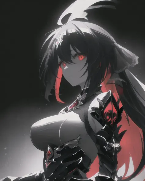 high contrast, 1girl, face focus, <lora:HonkaiImpactSeeleRed3concepts_10:0.6>, <lora:beautifulDetailedEyes_v10:0.7>, starchasm, white background, red eyes, glow, glowing eyes,
