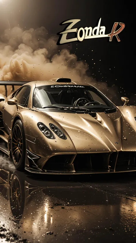 GOLD LIQUID METAL DTM "Zonda R" car, race car, racing through SILVER LIQUID METAL, liquid metal sprays up from the cars tyres, Car drifting in a black void, Epic, (Use Dream Diffusion Secret Prompt), UHD, <lora:Liquid_Fluid_Metal_XL_-_By_DICE:0.4>