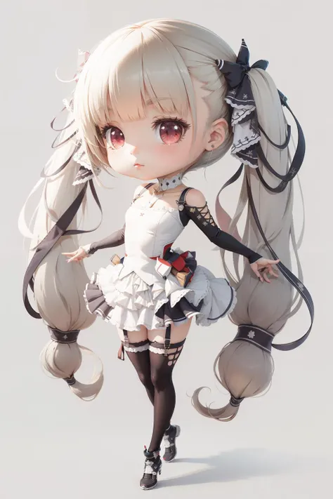 <lora:[2023.04.01]blindbox:0.8>, <lora:formidable_AzurLane_v2:0.8>, formidable_default, chibi, solo, 1girl, jumping, full body, simple background,