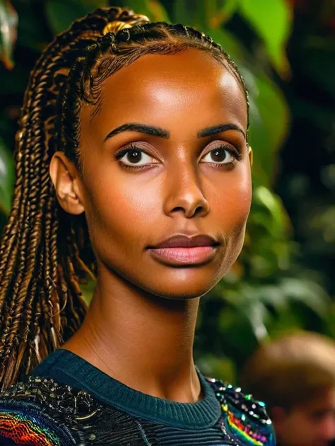 photo, realistic, irl, score_9, score_8_up, score_7_up, score_6_up, source_photo, rating_safe, soniaRolland 1girl, 24 years old, mid body portrait, dark skin, perfecteyes, brown eyes, dark mid sized hair with ponytail, eye contact, shy, blushed, aroused BREAK wearing wool dress BREAK  augmented reality theme park, virtual roller coasters, immersive holographic attractions, mind-bending experiences
 <lora:Sonia_Rolland_for_everClearPony:0.35> <lora:soniaRolland:0.8>