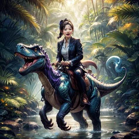 erjie<lora:Threesister-erjiev2:0.4>, happy to riding a dinosaur \((masterpiece, best quality:1.2), Purple, blue, and white jungle dinosaur tricerasauruss<lora:EdobDinosaurs_v1.0:0.2>, (realistic:1.5)\), <lora:riding_a:0.4>,<lora:add_detail:1>
best quality, masterpiece,8k,highest texture,highres,soft light,perfect shadow,
evenly mix females and males of all ages and races in same proportions, all faces and pictures must be different, use all spectre of your different emotions from happiness to anger, do what you want and how you want,