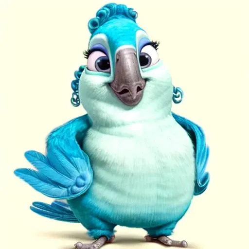 <lora:BirdMovie:0.7> Mimi, female, spix macaw, best quality, masterpiece, smile, full body, standing, detailed, fluff, feathers,