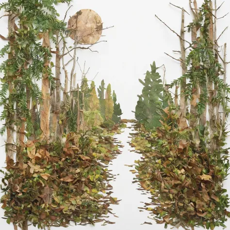 <lora:SDXL_fall_leaf_craft_Sa_May:1> fall leaf craft, forest