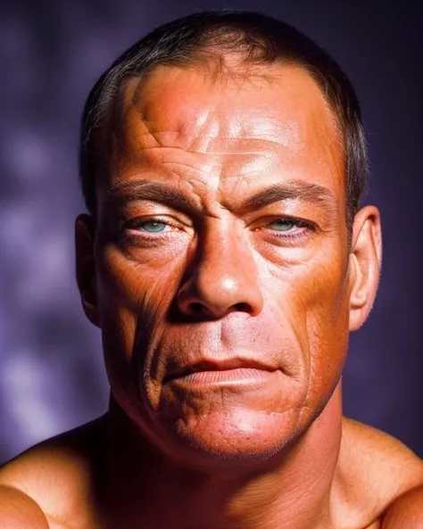 (masterpiece, best quality), Jean Claude Van Damme close up portrait, 1 man, epic (photo, studio lighting, hard light, sony a7, 50 mm, matte skin, pores, colors, hyperdetailed, hyperrealistic) <lora:vandamme:0.95>