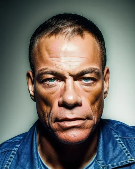 (masterpiece, best quality), Jean Claude Van Damme close up portrait, 1 man, epic (photo, studio lighting, hard light, sony a7, 50 mm, matte skin, pores, colors, hyperdetailed, hyperrealistic) <lora:vandamme:0.95>