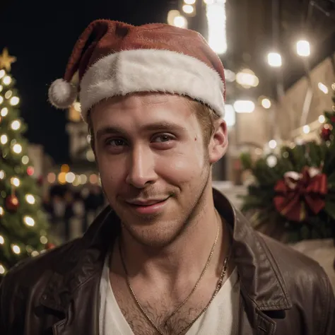 cowboy shot, 1boy , light smile, 4k,hdr,blurry, photorealistic,looking at viewer,light smile,
Putin dressed as Santa Claus,santa hat, ryangosling,
masterpiece, high quality, <lora:locon_ryangosling_v1_from_v1_64_32:1>,sks person