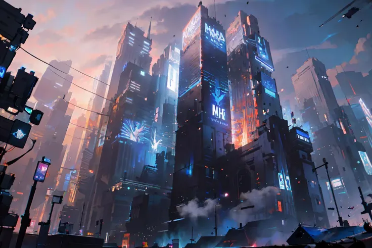 masterpiece, best quality, illustration, cinematic lighting,beautiful, extremely detailed face, perfect lighting,
Cyberpunk Concept, no humans, building, city, sky, scenery, cloud, outdoors, skyscraper, smoke, cloudy sky, night, cityscape, aircraft
<lora:Cyberpunk_Concept:0.8>