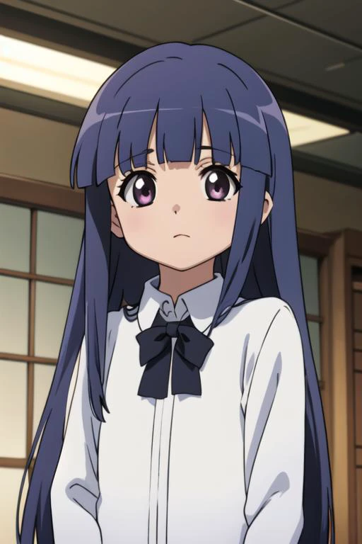 best quality, absurdres,animeflux, anime coloring,
1girl,face,blunt bangs,white shirt,long hair,
furude rika,
standing,
upper body,
indoors,
<lora:rika-000004:0.7>
<lora:Squeezer2:1>
