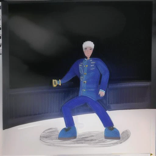 masterpiece, award-winning, perfect image, perfect face, (sfw), a full-body photo of Vergil(DMC5) holding a katana, ((chrischanstyle)), white hair, dark background with lightning <lora:Character-Vergil:0.9> <lora:Style-ChrisChan:1.6>