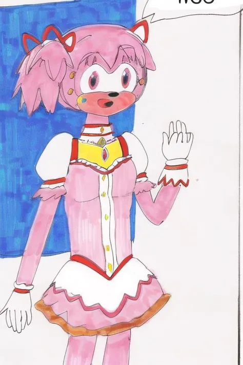 <lyco:chrischan:0.2>,1girl, (Kaname Madoka:1.3), Magical Girl, Solo