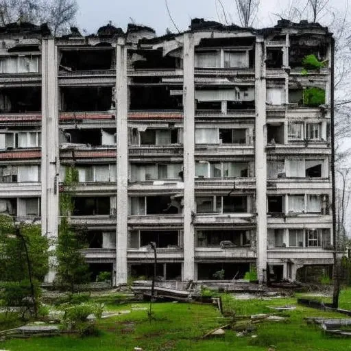old destroyed svtbuild, ruins, destruction, mold, moss