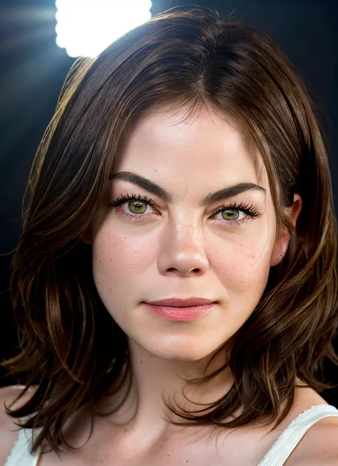 closeup portrait of Michelle Monaghan, epic (photo, studio lighting, hard light, sony a7, 50 mm, matte skin, pores, colors, hyperdetailed, hyperrealistic, <lyco:Michelle Monaghan:1.3>