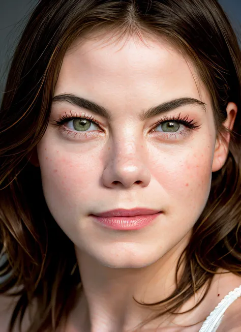 analog style, modelshoot style, portrait of Michelle Monaghan, epic (photo, studio lighting, hard light, sony a7, 50 mm, matte skin, pores, colors, hyperdetailed, hyperrealistic), <lyco:Michelle Monaghan:1.2>