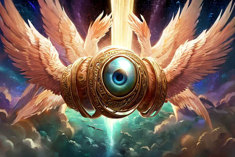 1 creature,
too many eyes, no humans,
sky at golden hour, AngelicAI
high quality texture, aesthetic composition, 8k