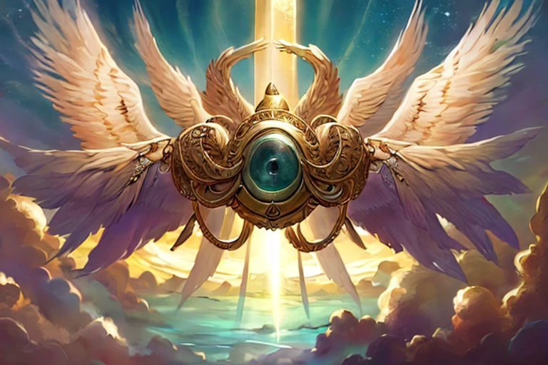 1 creature,
too many eyes, no humans,
sky at golden hour, AngelicAI
high quality texture, aesthetic composition, 8k