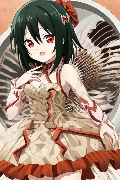 Girl,red eyes,animeted