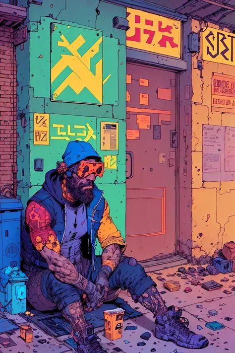 homeless man, by josan gonzalez